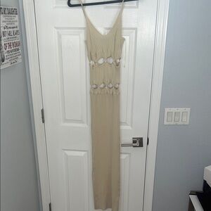 JLUXLABEL - Elegant Cream Maxi Dress